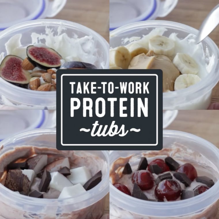 Take to Work Fruity Greek Yogurt Protein-Packed Tubs - Fresh Figs & Almonds